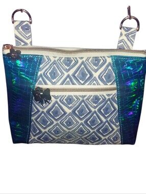 NWOT Iridescent Canvas Faux Leather Crossbody Bag Mermaid